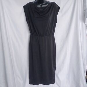 Dearcase short sleeve, Draped Neck casual Ribbed stretch, dress size M, 21" PTP
